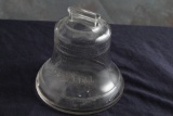 Vintage Glass LIBERTY BELL Figural Piggy Bank - no chips or cracks