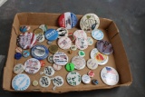 Large Lot of Antique and Vintage Advertising Pinback Buttons - White Horse Scotch