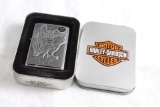2002 Harley Davidson Zippo Lighter New/Sealed in Original Metal Box EAGLE
