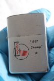 1957 Zippo Advertising Lighter Co-op CHAMP Edna Hursh Still Sparks
