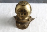 Vintage Brass Scuba Diving Helmet Paperweight 3 1/2