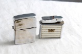 Vintage ZIPPO Pat. 2517191 & Kent Crown Cigargette Lighters