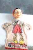 1950's Walt Disney Productions Pinocchio Toy Hand Puppet
