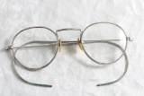 Antique SILVALINE Eyeglasses Spectacles Rare Ovoid Shape