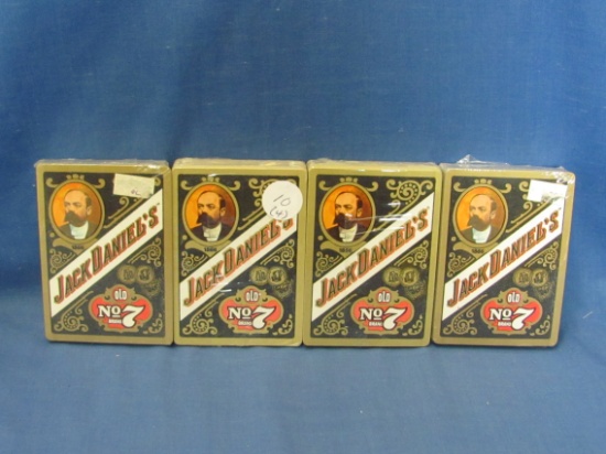 Jack Daniels Whiskey Decks of Playing Cards (4) – All Sealed – As Shown