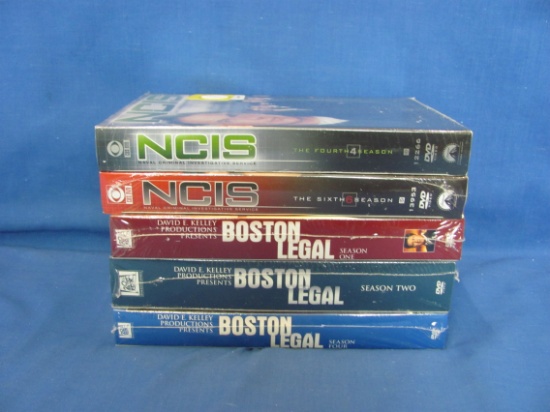 DVD Sets (5) – NCIS 4th & 6th Seasons – Boston Legal Seasons 1-2 & 4 – All Sealed
