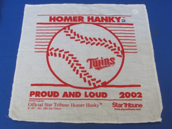 Minnesota Twins Homer Hanky – 2002 “Proud and Loud” - Good condition