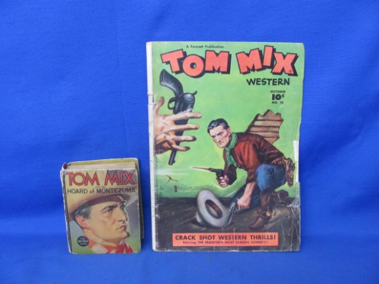 Tom Mix 1937 The Big Little Book & 1948 #10 Comic Book – As Shown