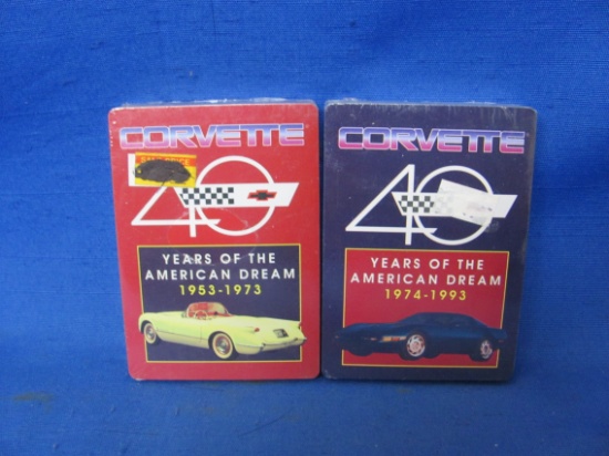 Corvette Playing Cards – 1953-1973 & 1974-1993 – Both Sealed – As Shown