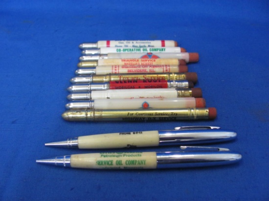 Gas & Oil Advertisement Bullet Pencils & Mechanical Pencils (9) – As Shown