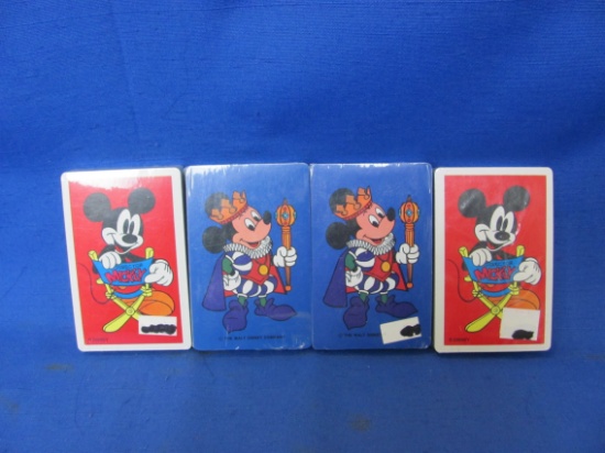 Mickey Mouse Playing Cards – 4 Decks – All Sealed – As Shown