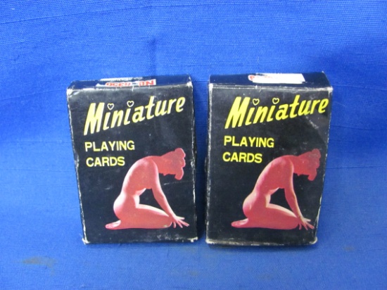 Miniature Nude Colored Playing Cards – 2 Decks – Cards 1 1/2” x 2 1/4” - As Shown