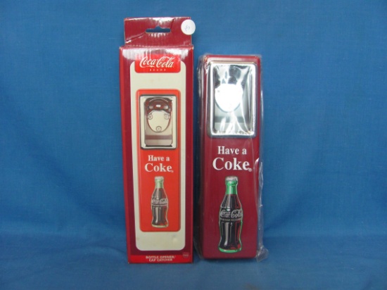 1997 Coca Cola Bottle Opener & Cap Catcher – New In Box – 3 1/8” x 10 7/8”