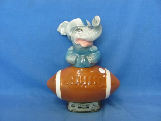 1972 Jim Beam Political Elephant & Football Decanter – 10 1/8” T