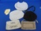 Lot of 5 Vintage Evening Purses – White, Ivory, Black – 1 made in Korea missing Strap