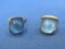 Pair of Vintage Cufflinks with Square Blue Cabochons