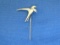 Small Sterling Silver Stickpin – Bird in Flight – 1 5/8” long – Weight is 1.2 grams