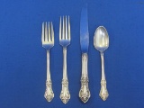 4-Piece Place Setting - Oneida Sterling Silver – Afterglow Pattern – 3 pieces weigh 116.1 grams