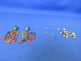 Mixed Lot Of 80s & 90s Pierced Earrings – All Vintage Condition Please Consult Pictures -