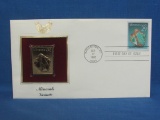 1992 First Day of Issue – Minerals - Gold Replica Stamp & Info