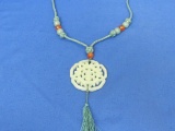 Jade? Necklace – 26” long with a 6 1/2” drop