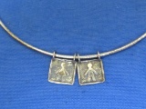 Sterling Silver Necklace with Boy & Girl Slides – Made in Israel – Weight is 16.8 grams