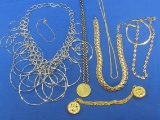 Goldtone & Silvertone Jewelry: Fun Hoop Necklace – Chains by Monet, Napier & Trifari