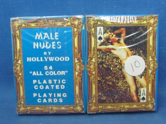 2 Decks of Sealed Playing Cards – Male Nudes by Hollywood – Made in Hong Kong