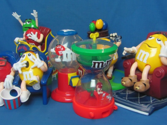 Lot of 6 M&M Candy Dispensers – Golfing, Roller Coaster, Relaxing