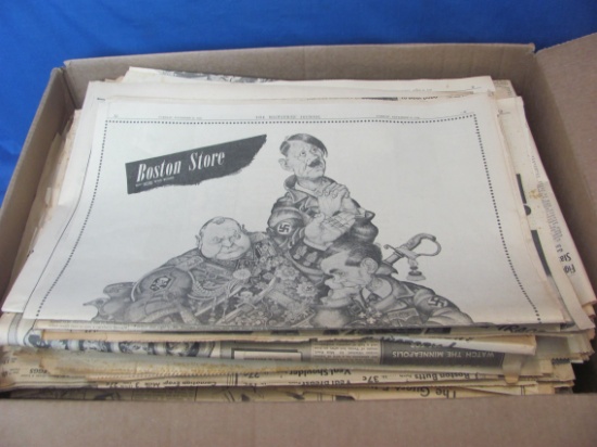 Big Lot of Vintage Newspapers: WWII era – Milwaukee Journal – Wisconsin Journal