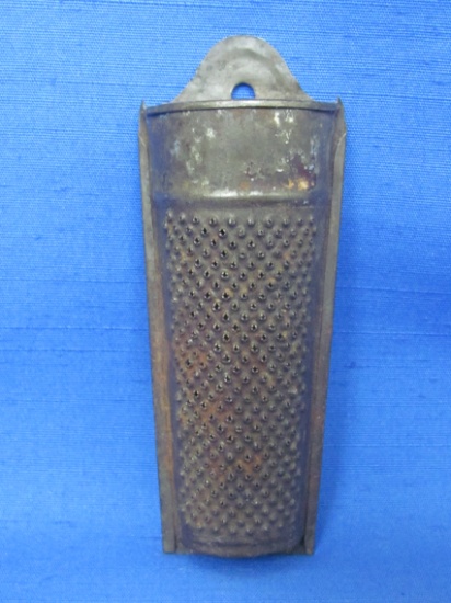 Vintage Metal Nutmeg Grater -5” long – Flap at top