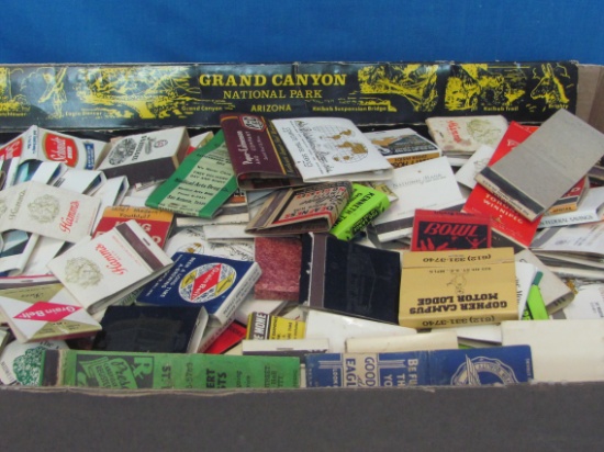 Flat Full of Vintage Match Books – 15” long Grand Canyon National Park – Beer