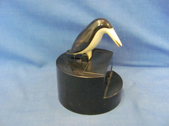 Black & White Toucan Bird Plastic Toothpick Dispenser – 4 1/4” T – Works