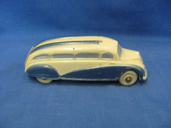 1930's Sun Rubber Co. Toy Station Wagon #62 – Two Tone Blue & White – 4 1/4” L