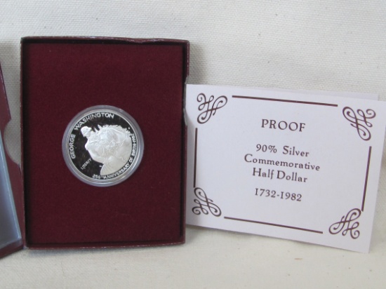 1982 Commemorative George Washington Half Dollar – 90% Silver – Proof