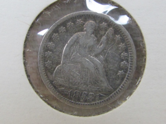 1853 Seated Liberty Half Dime – With arrows – VF