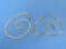 2 Vintage Pocket Watch Chains – 13” long – Goldtone one marked “Special”