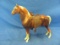 Brown Palomino Plastic Horse With Saddle – 6 1/4” T