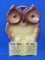 Ceramic Kitchen Wall Plaque – Owl - “Kitchen Prayer” & “My House” Made in Japan