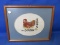 Framed Cross Stitch Picture Of A Chicken & Eggs 15 Cents – 15”L x 12”H  -