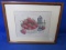 Framed Cross Stitch Picture Of Strawberries In A Bowl – 15”L x 12”H  -