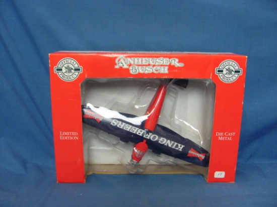 Anheuser Busch Budweiser Beer Die Cast Airplane Bank – In Box