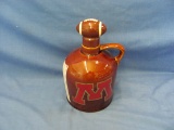 1974 Erza Brooks Minnesota vs Michigan Football Little Brown Jug Decanter – 8” T