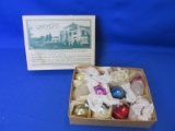 Mixed Lot Of Vintage Ornaments Some Shiny Brite & 5 Cent Milky Way Box -