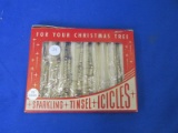 Vintage Christmas Sparkling Tinsel Icicles In Original Box – Please Consult Pictures -