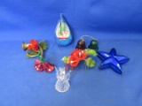Mixed Lot Of Vintage Plastic Ornaments As Pictured Vintage Quality -