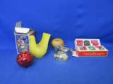 Mixed Lot Of Mostly Avon Ornaments & Candle (1 Is Apple Max Factor Candle)