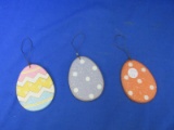Wire & Wood Egg Ornaments 6” With Loop Included -