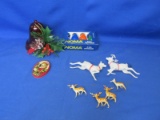 Mixed Lot Of Christmas Ornaments And Light (Not Sure Of The Age Vintage Quality) -