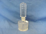 Glass Perfume Bottle With Glass Stopper – 6 7/8” T